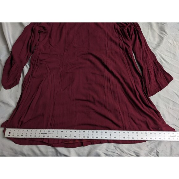 Torrid Dress Red Gauze Boho Skater Lined Flowy Bell Sleeve Womens Size 3X - Picture 14 of 16